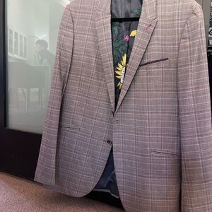 Men's Gray Plaid Blazer